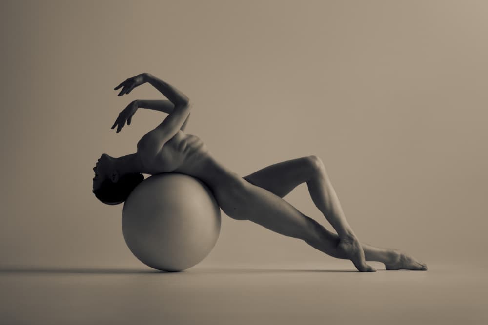 Elegant Nude Balance by Natalya Sleta — canvas wall art