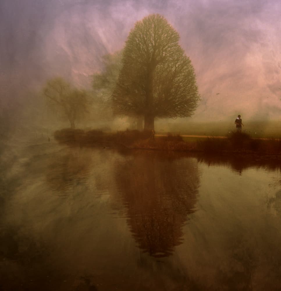 Misty Morning Reflection by Robert Fabrowski — canvas wall art