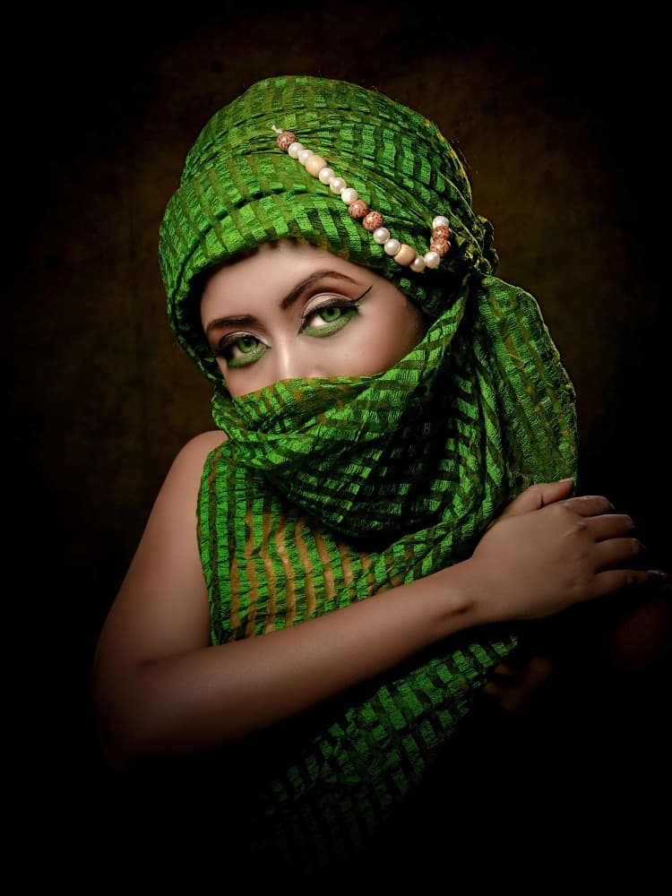 Captivating Green Gaze by PARTHA BHATTACHARYYA — canvas wall art