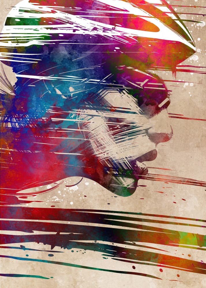 Colorful Speed Profile by Justyna Jaszke — canvas wall art