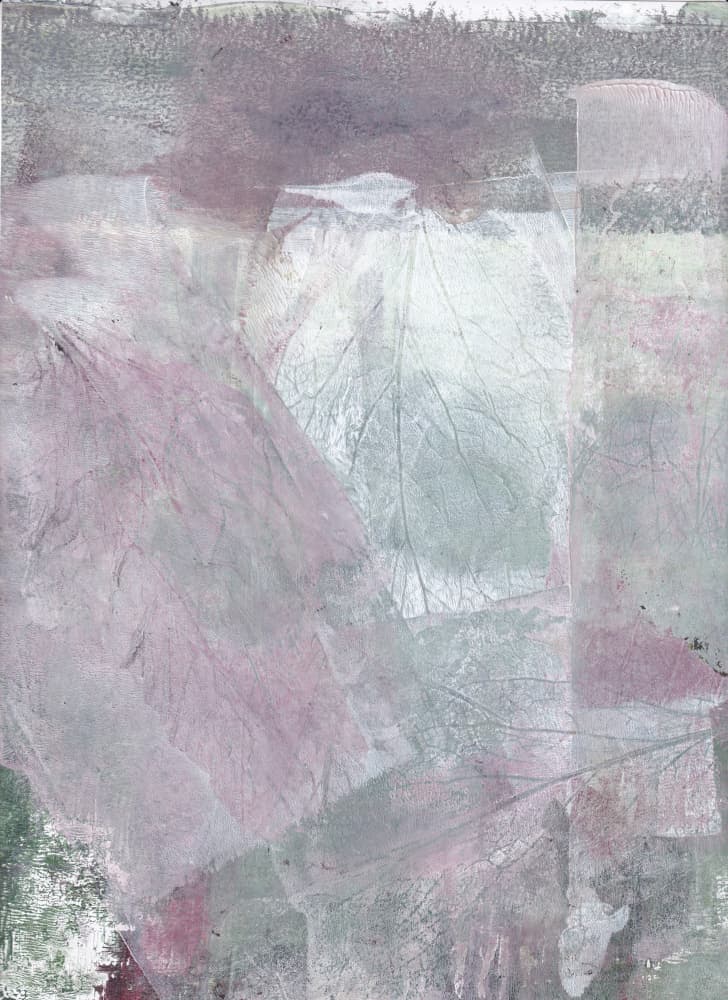 Soft Muted Leaf Abstract by Maira Ribena — canvas wall art