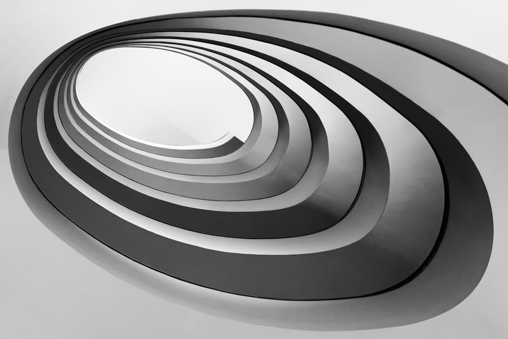 Monochrome Spiral Forms by Filipe P Neto — canvas wall art