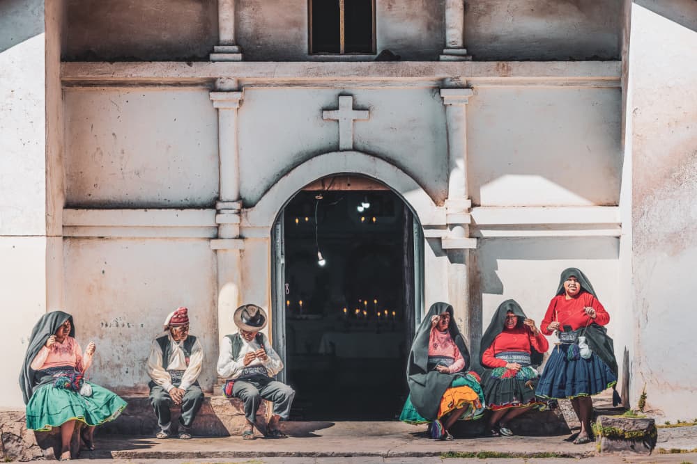 Taquile community by Marco Tagliarino — canvas wall art