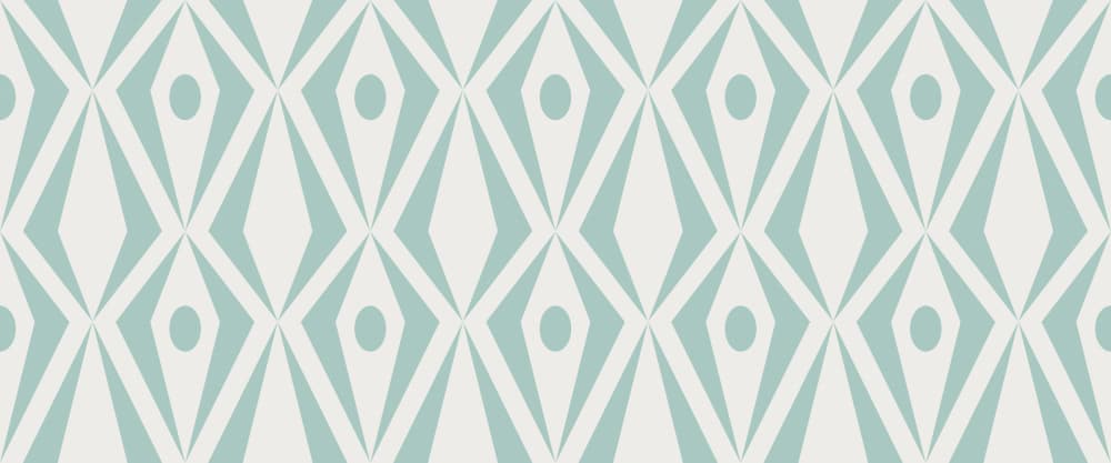 Geometric Teal Pattern by Annick — canvas wall art