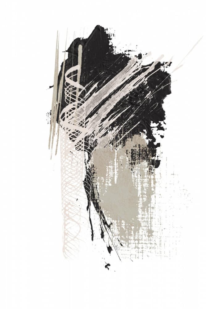 Abstract Monochrome Strokes by Sally Ann Moss — canvas wall art