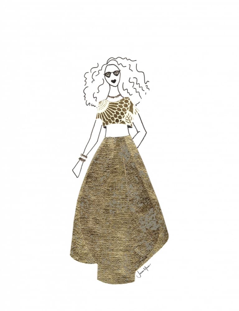 Fashionably Gold by Jemma Morris — canvas wall art