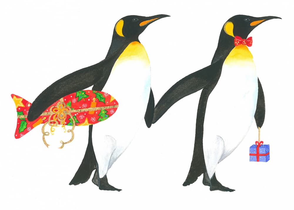 Penguin Presents by Isabelle Brent — canvas wall art