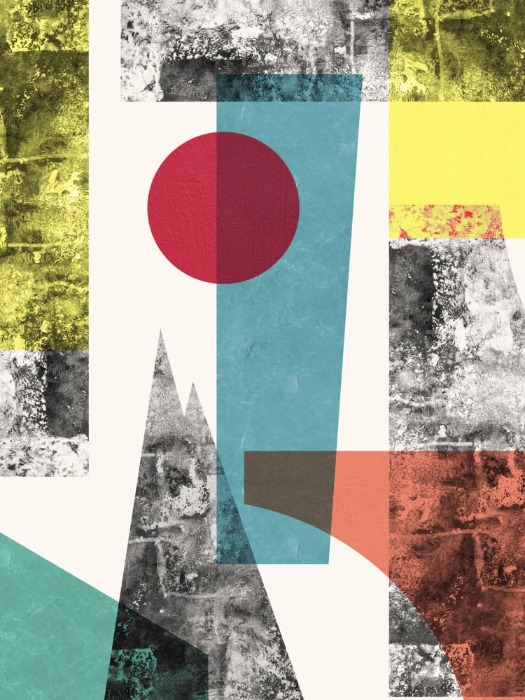Modern Textured Shapes by Vitor Costa — canvas wall art