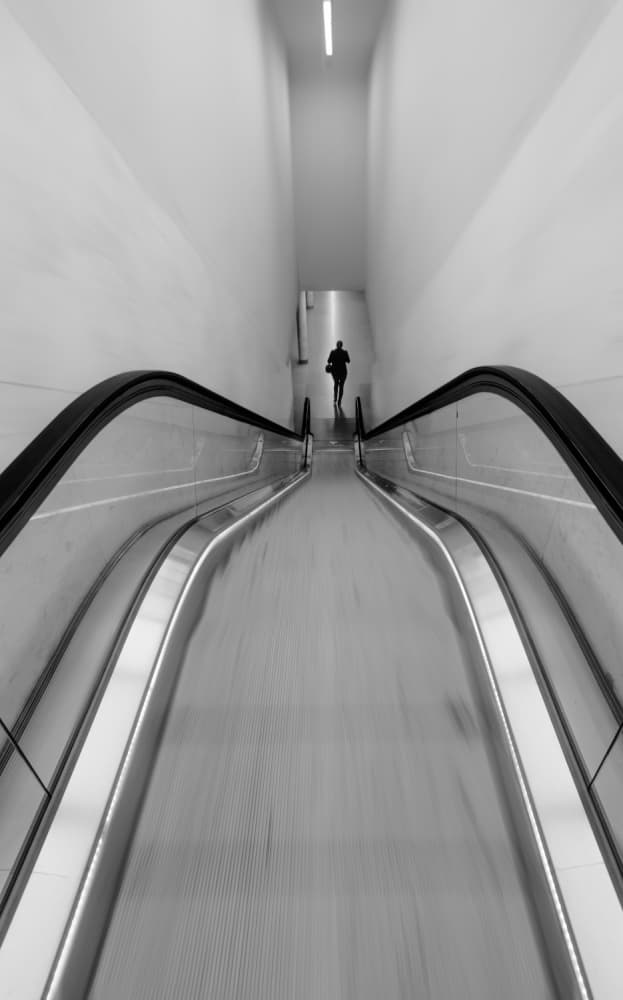Escalator Journey Down by João Castro — canvas wall art