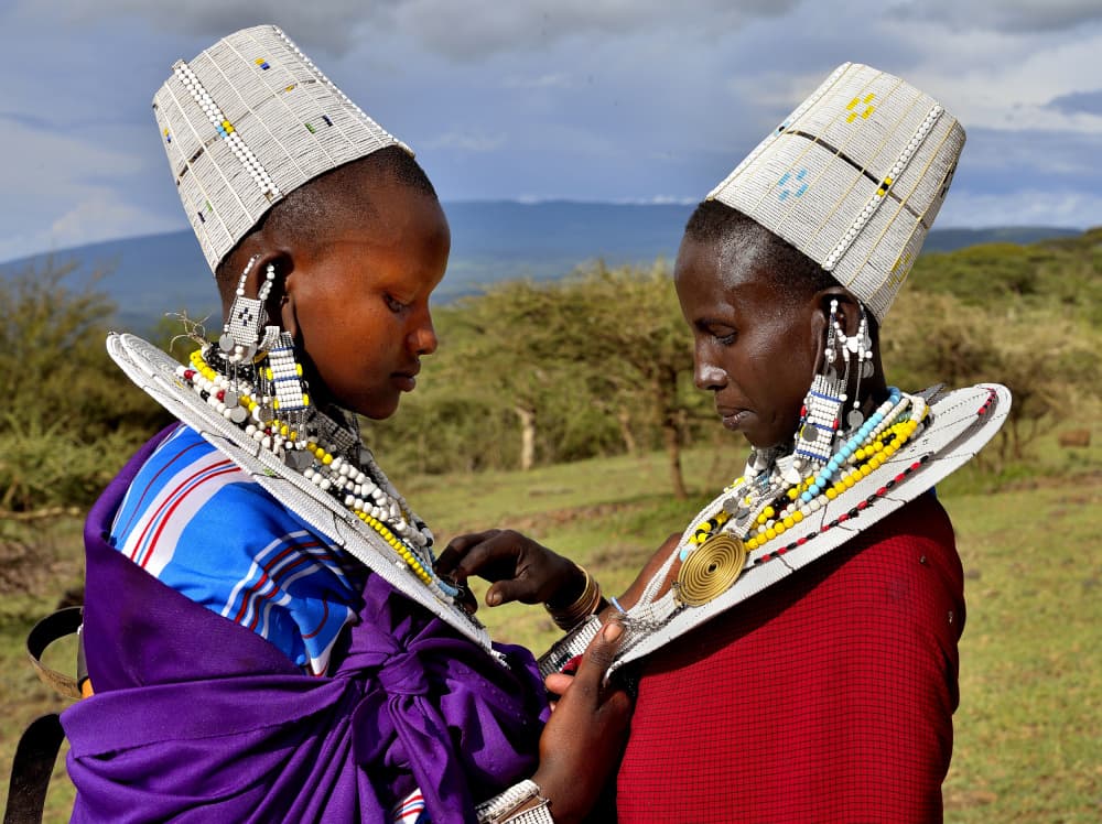 Maasai Cultural Adornment by Giuseppe DAmico — canvas wall art