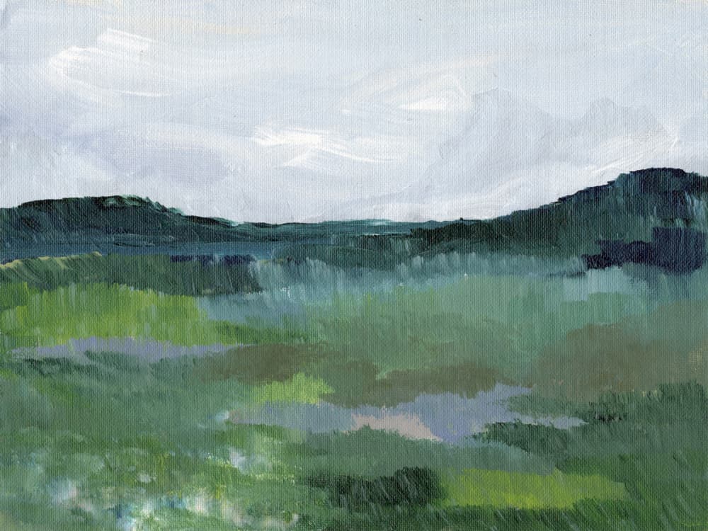 Green Abstract Landscape by Nikita Jariwala — canvas wall art