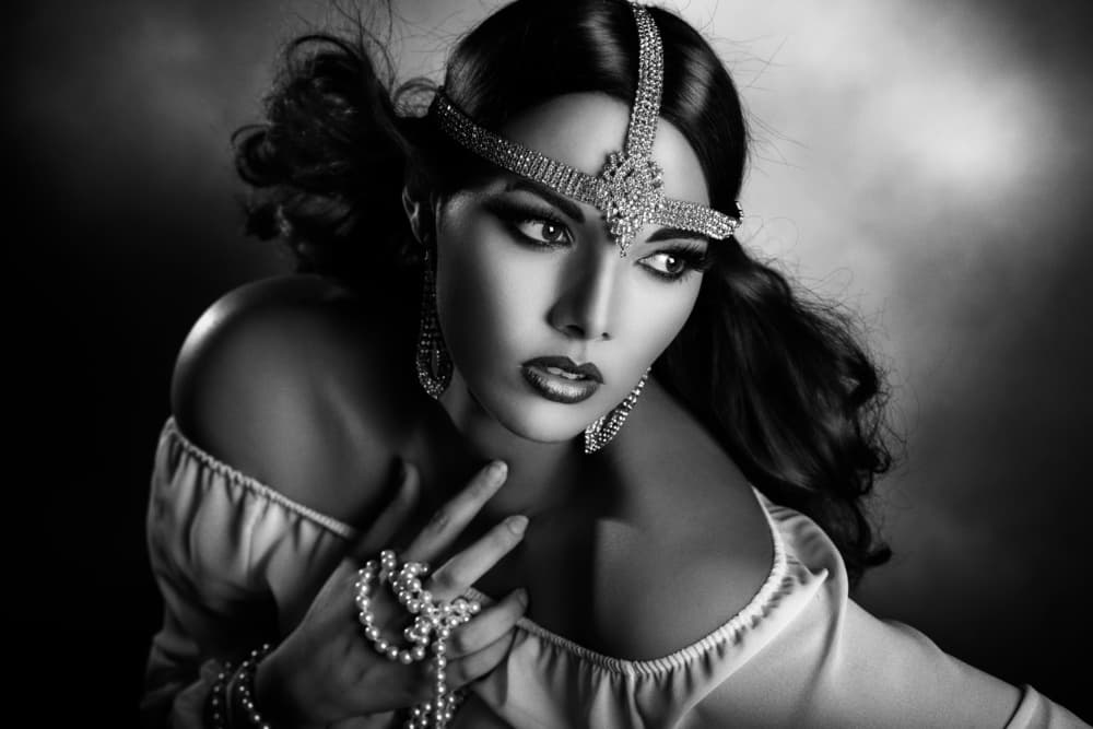 Vintage Glamour Portrait by Peppe Tambè — canvas wall art