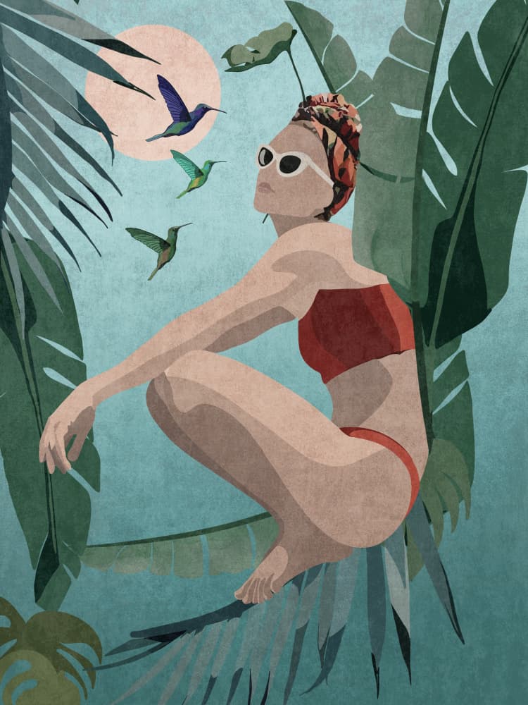 Tropical Daydream by Emel Tunaboylu — canvas wall art