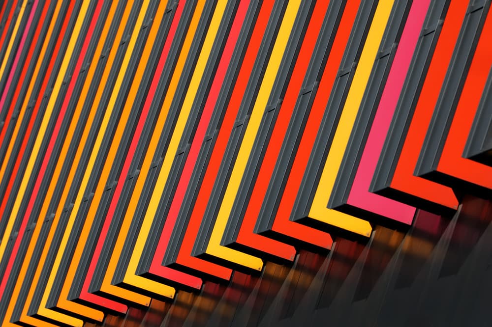 Vibrant Urban Geometry by Hans-Wolfgang Hawerkamp — canvas wall art