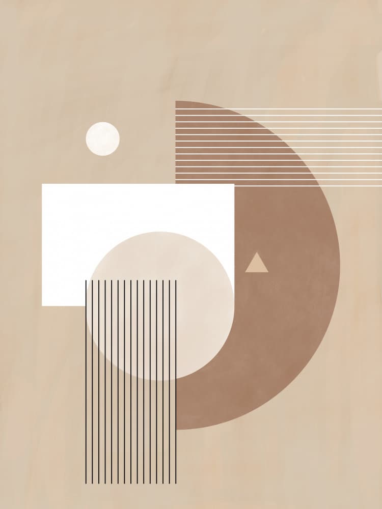Earthy Abstract Geometry by Elena Ristova — canvas wall art