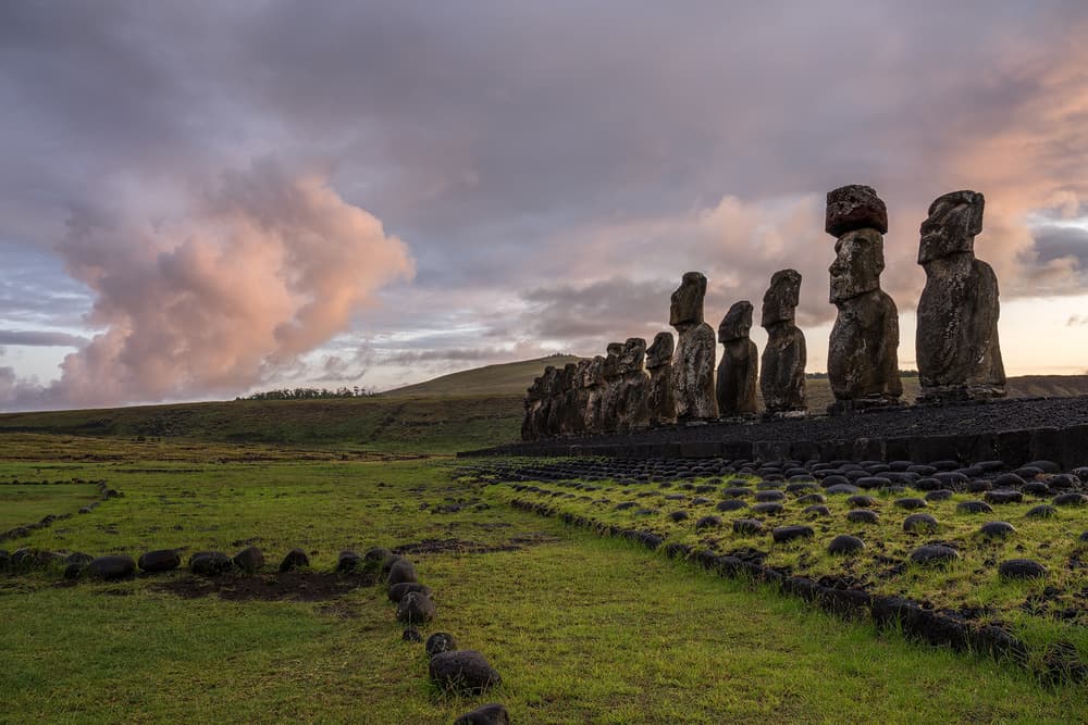 Easter Island Moai Sunset by Karsten Wrobel — canvas wall art