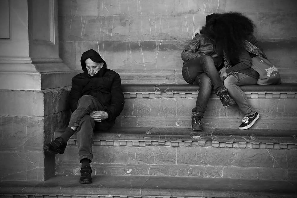 Urban Solitude and Love by Francesco Martinelli — canvas wall art