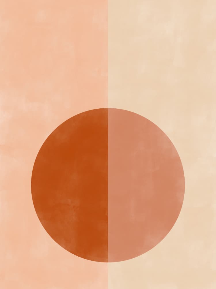 Abstract Split Circle by Elena Ristova — canvas wall art