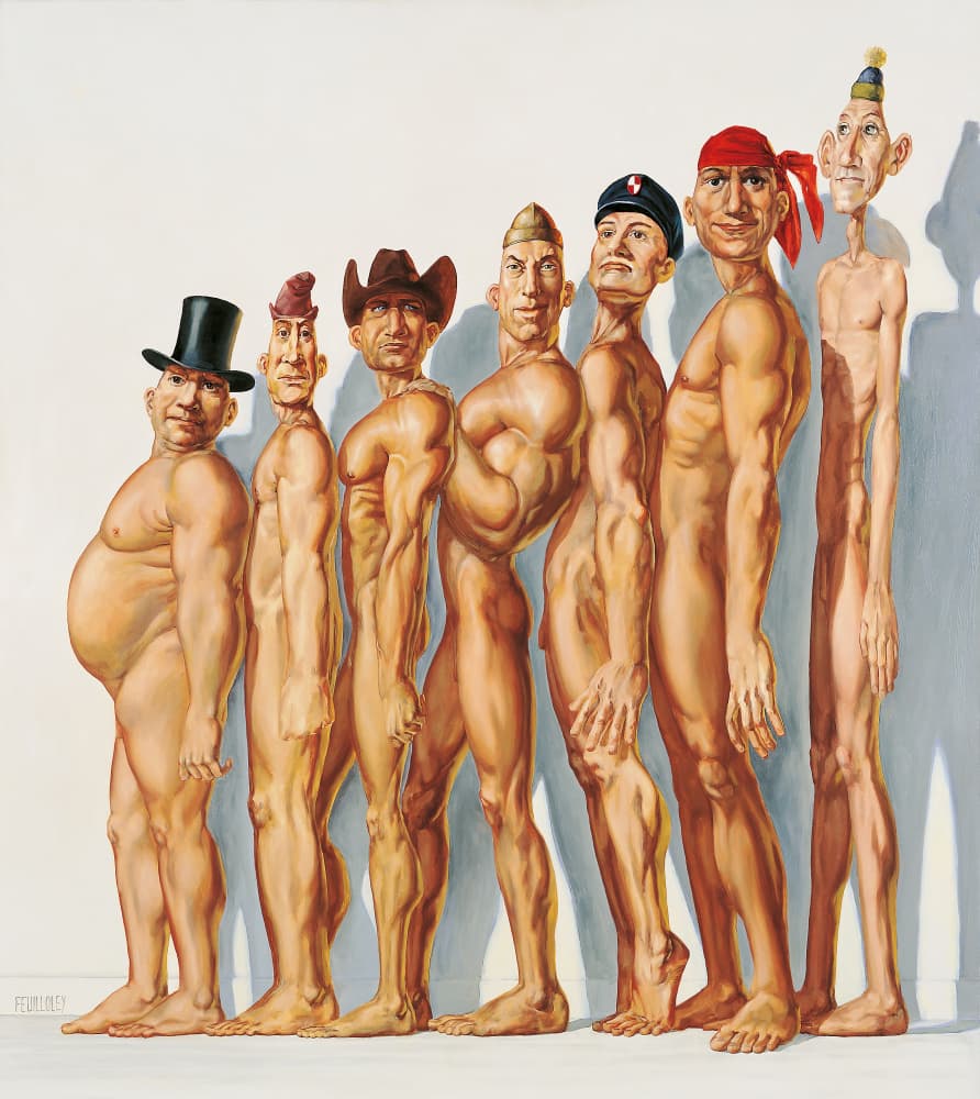 Varied Male Figures by Myriam Feuilloley — canvas wall art