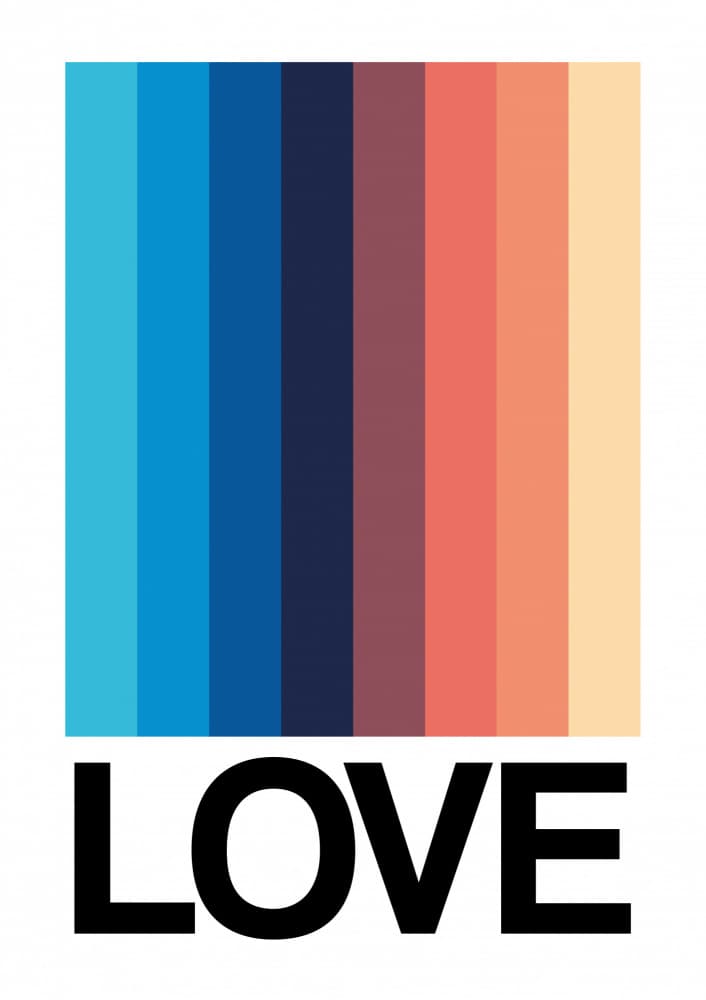Love Color Spectrum by Frances Collett — canvas wall art