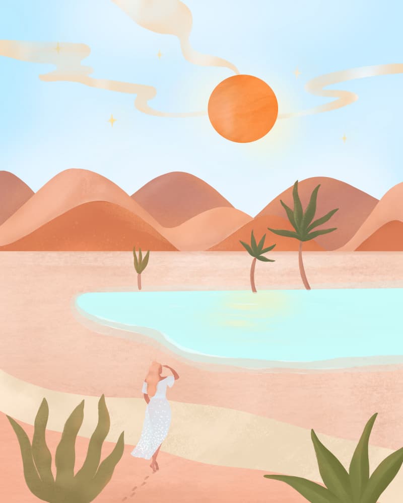 Desert Oasis by Petra Lizde — canvas wall art