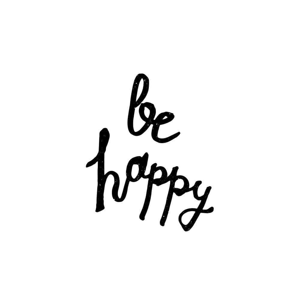 Be Happy Script by Marika Barsrsind — canvas wall art