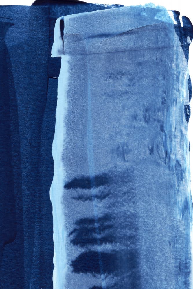 Blue Texture Flowing Vertical Lines by uplusmestudio — canvas wall art