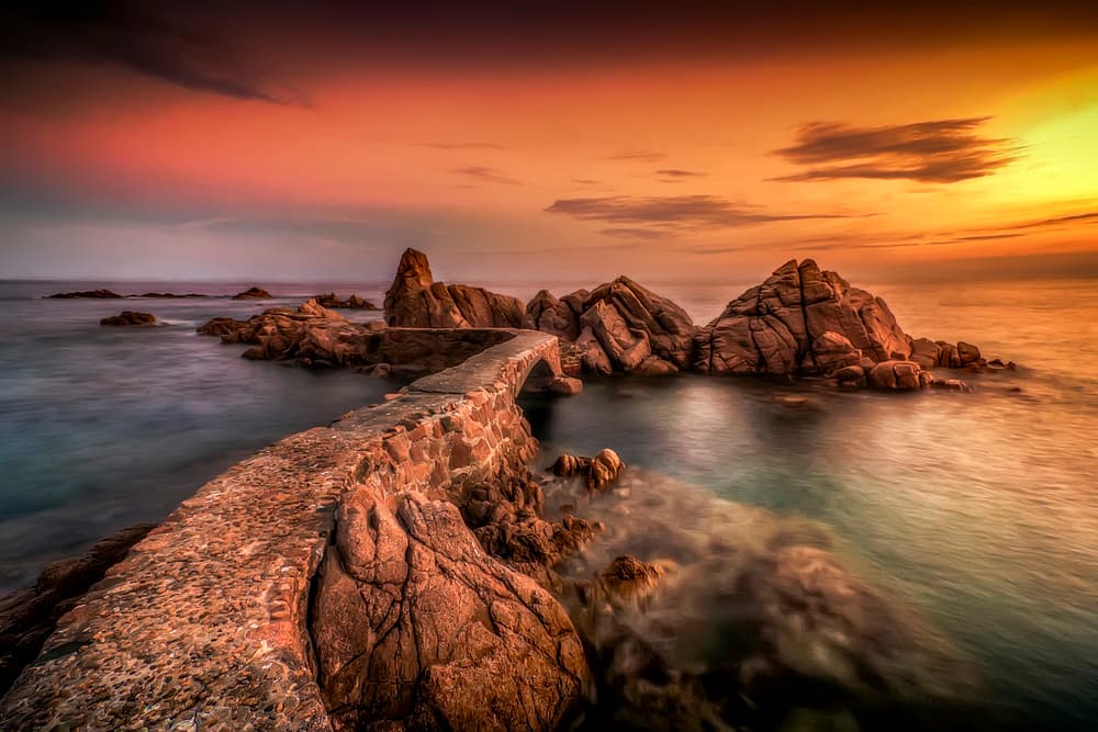 Stone Bridge Sunset by Roser Gimeno — canvas wall art