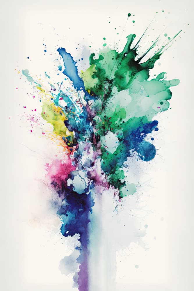 Vibrant Paint Explosion by Mauro — canvas wall art