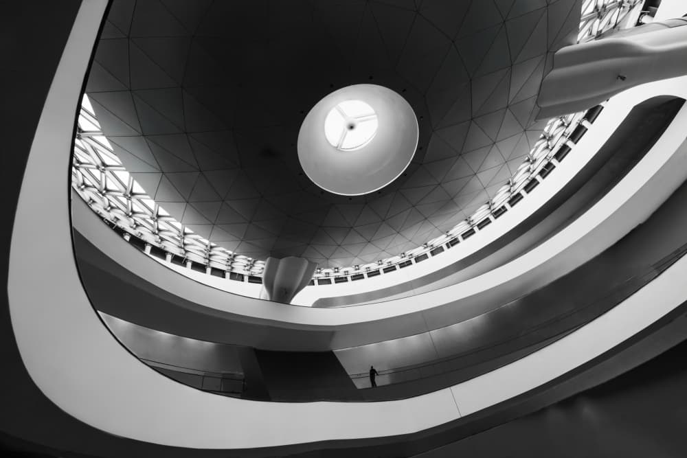 Modern Museum Curves by konglingming — canvas wall art