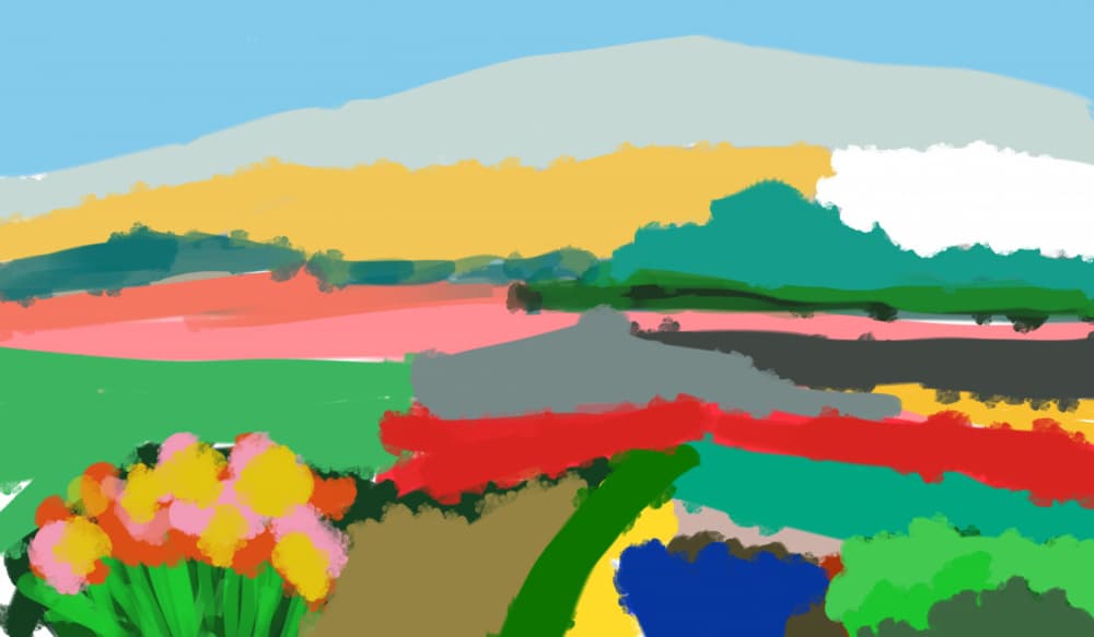 Vibrant Abstract Landscape by Cesare Bellassai Art — canvas wall art