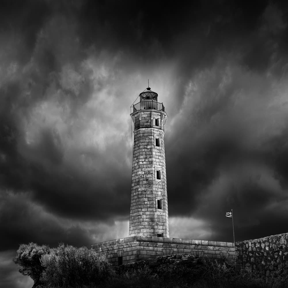 Dramatic Coastal Lighthouse by George Digalakis — canvas wall art