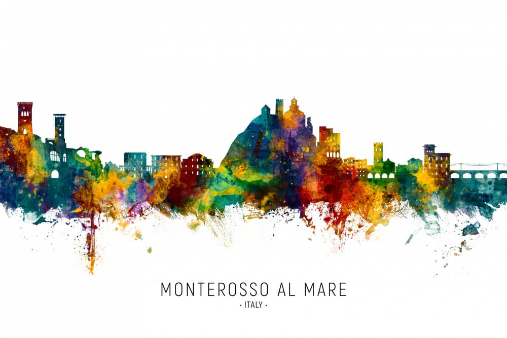 Vibrant Monterosso Al Mare by Michael Tompsett — canvas wall art