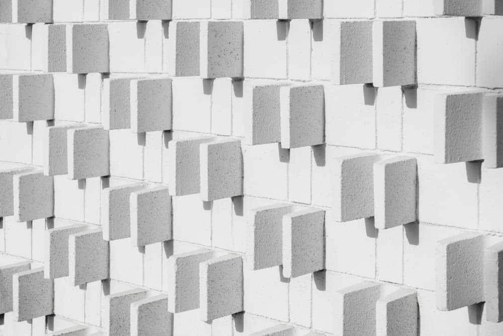 Mid-Century Block Wall and Shadows by Tom Windeknecht — canvas wall art