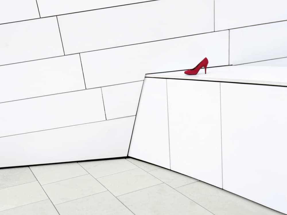 Modern Red Shoe by Karin Kilb — canvas wall art