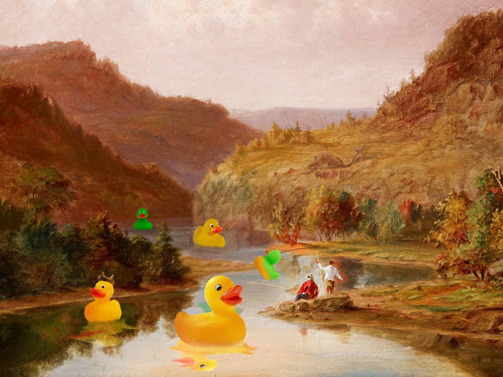 Rubber Duck Day by Dikhotomy — canvas wall art