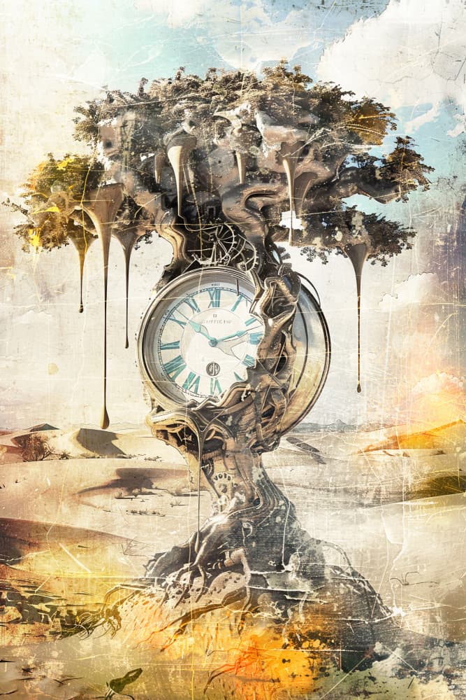 Surreal Time Tree by Rafal Kulik — canvas wall art