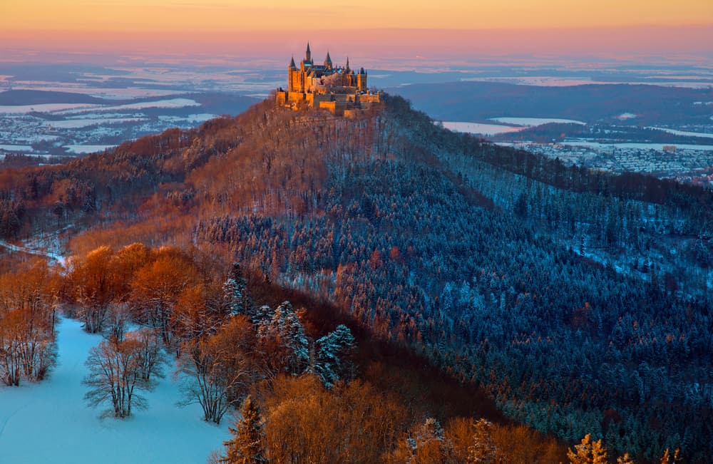 Golden Winter Castle by Nicolas Schumacher — canvas wall art