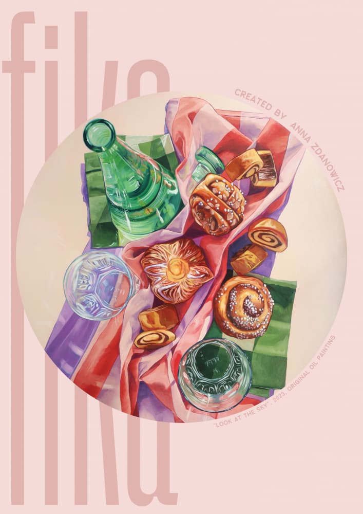 Fika Pastry Picnic by Anna Zdanowicz — canvas wall art
