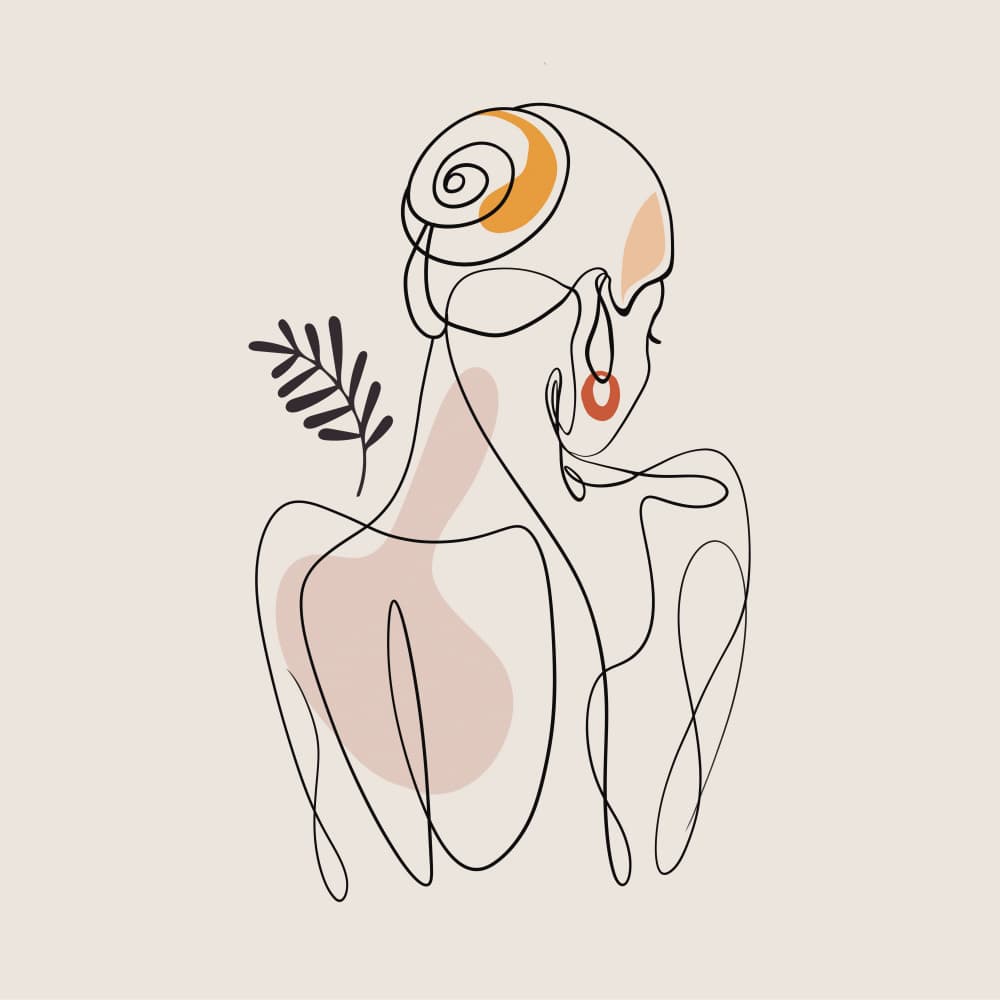 Elegant Line Whirl by Emel Tunaboylu — canvas wall art