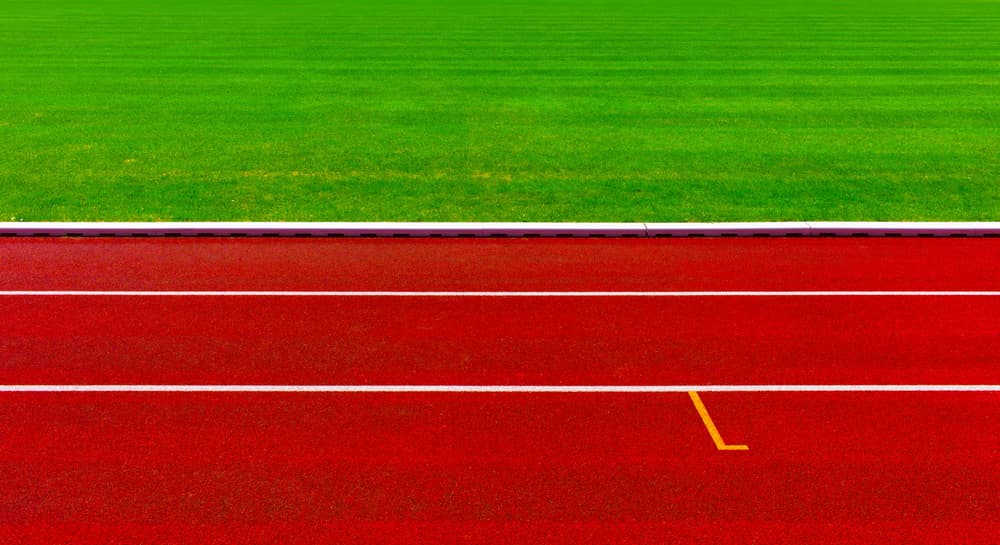 Bold Track and Field by Hans Martin Doelz — canvas wall art