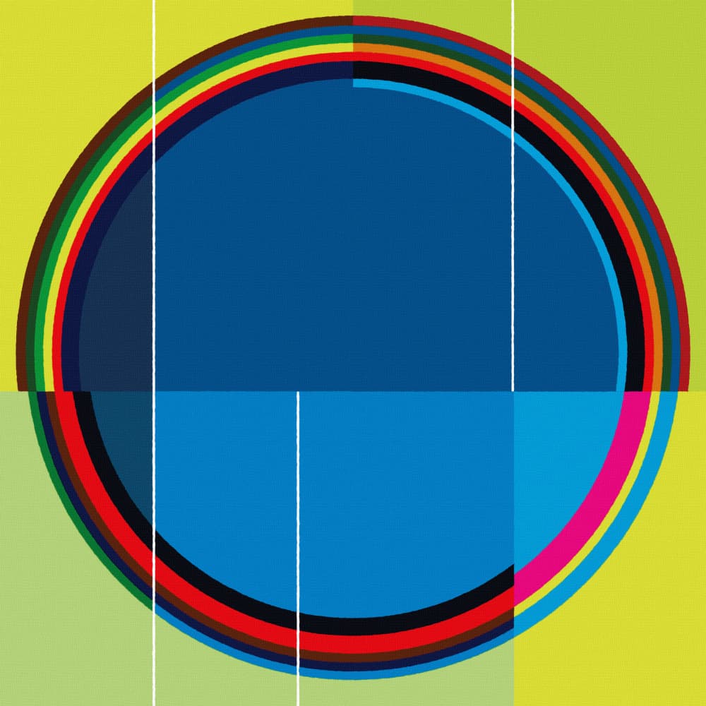 Vibrant Split Circle by Rafa Mateo — canvas wall art