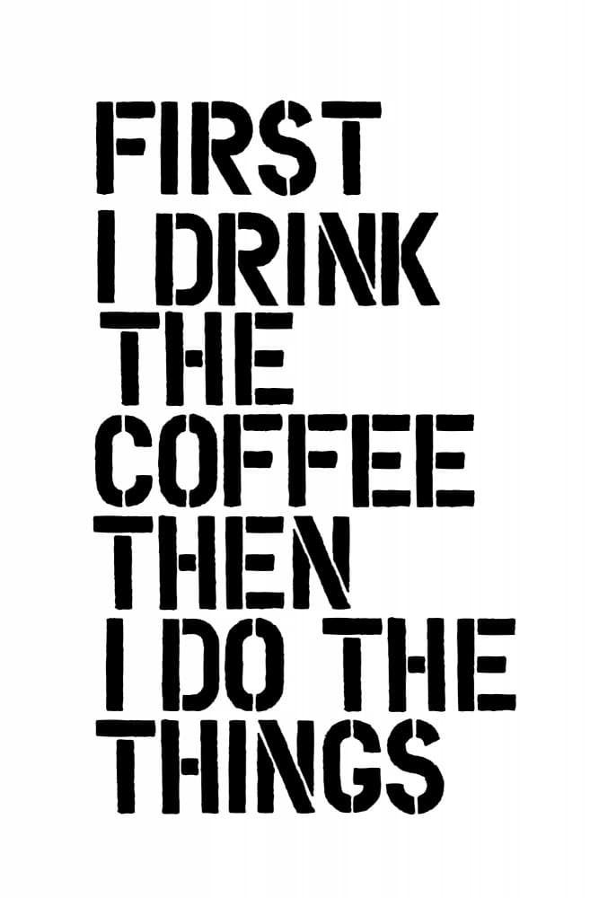 First Coffee Then Things by Brett Wilson — canvas wall art
