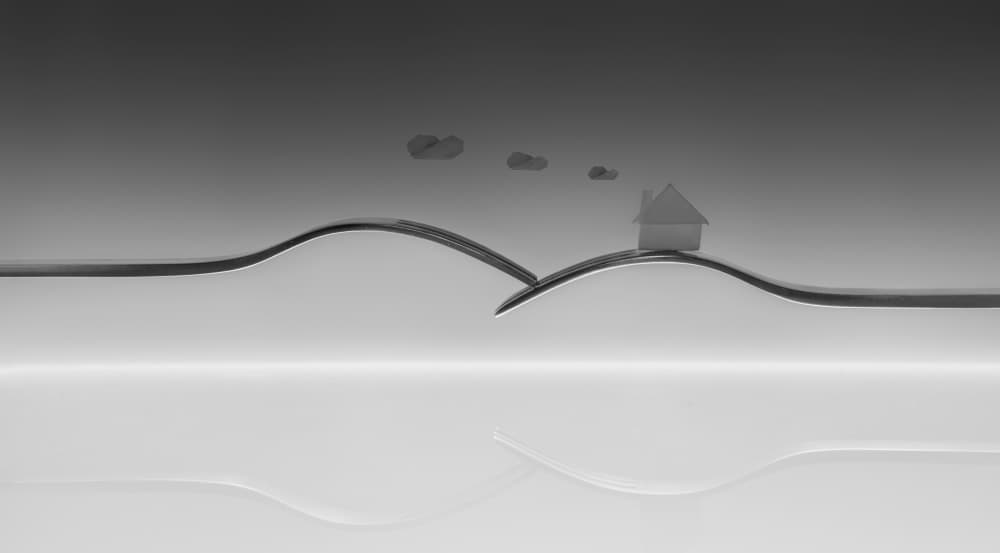 Serene Hillside Home by Nadav Jonas — canvas wall art
