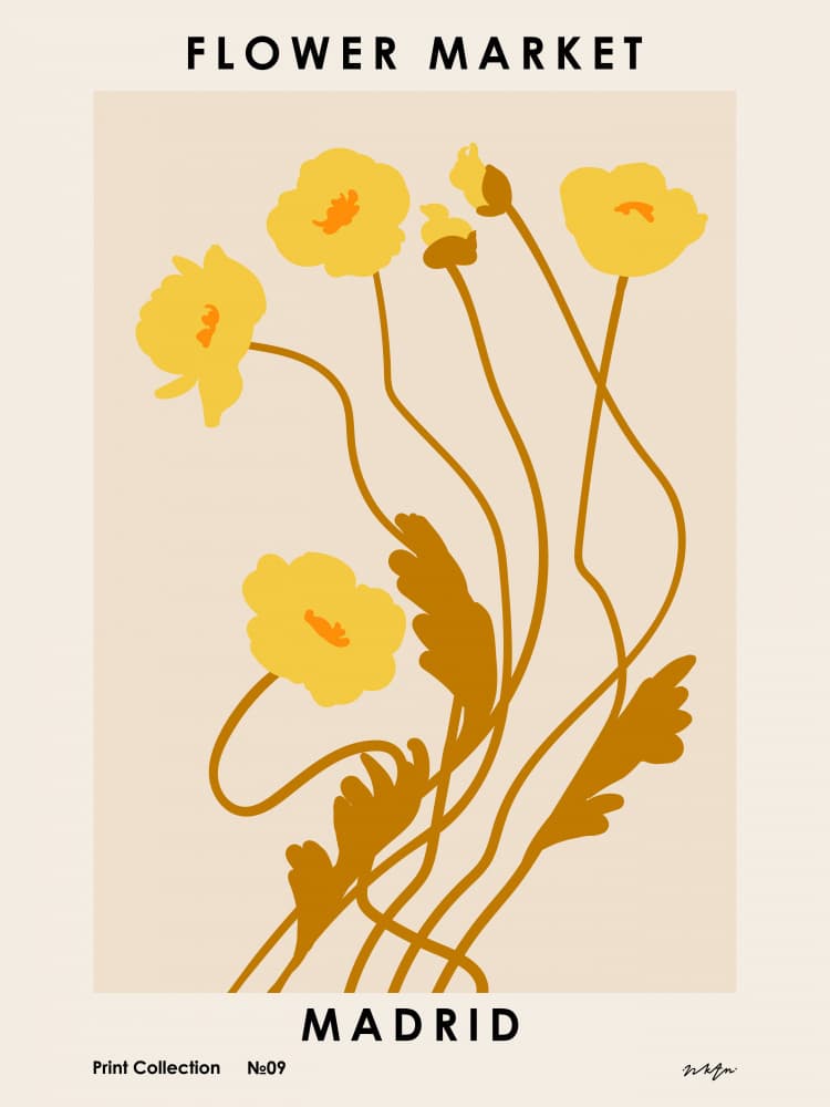 Flower Market. Madrid by NKTN — canvas wall art