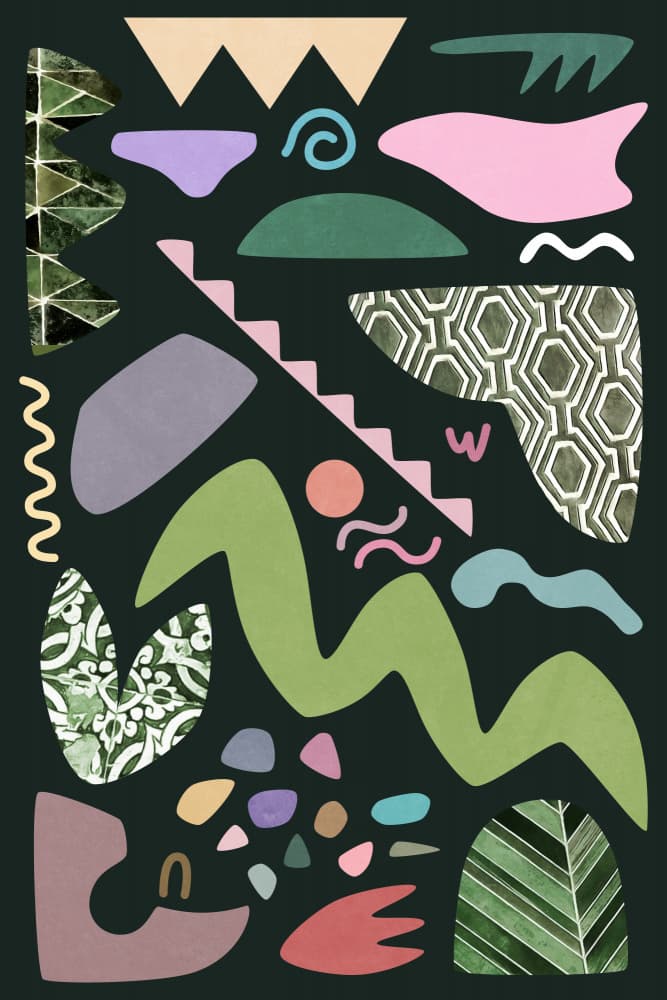 Modern Abstract Nature Shapes by amini54 — canvas wall art