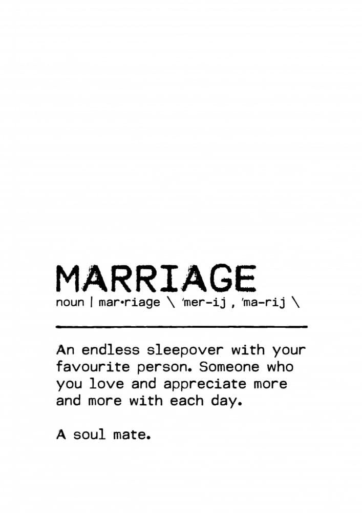 Marriage Soulmate Definition by Orara Studio — canvas wall art