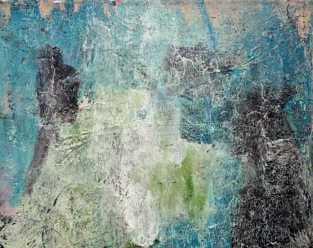 Textured Blue Green by Joackim Schou Dahle — canvas wall art