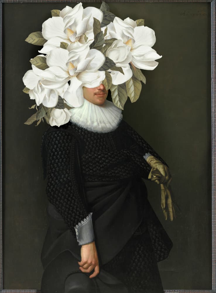 Magnolia Man Portrait by Marja van den Hurk — canvas wall art