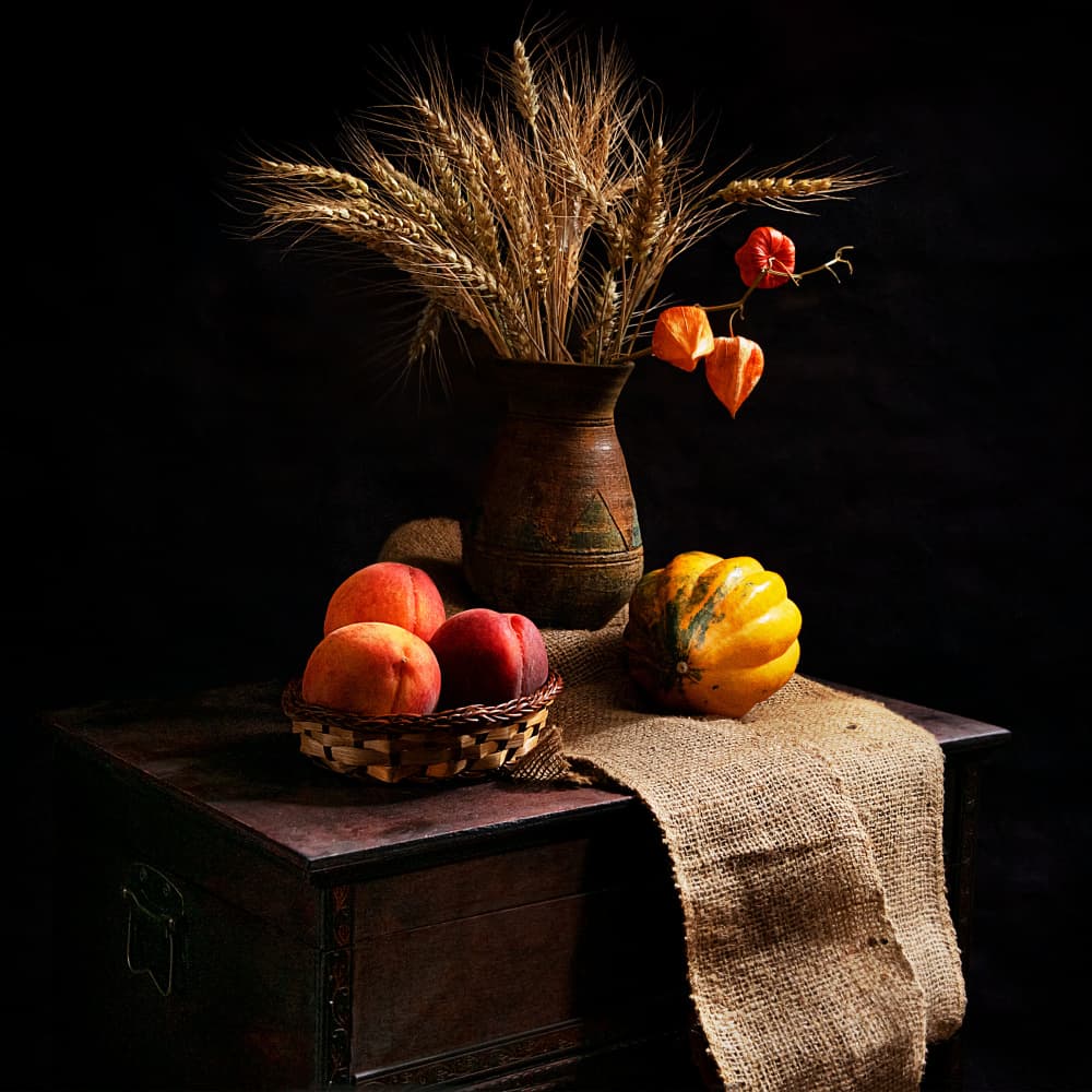 Autumn Harvest Still Life by Louie Luo — canvas wall art